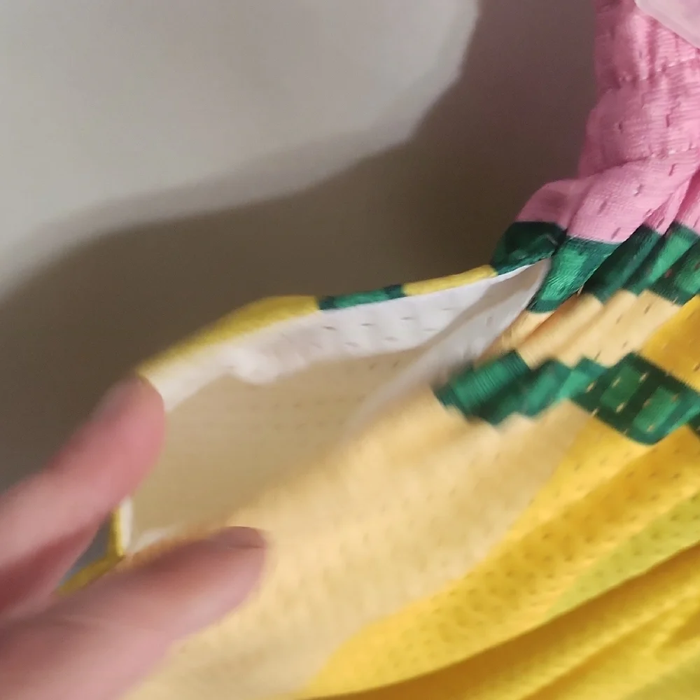 Source Unknown Pink and Yellow Athletic Shorts